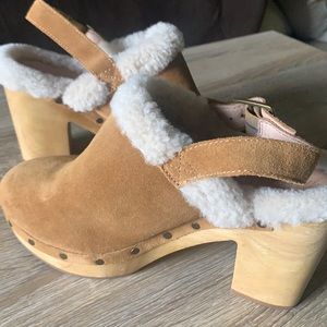 Madewell The Lesley Shearling Slingback Clog